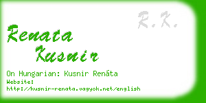 renata kusnir business card
